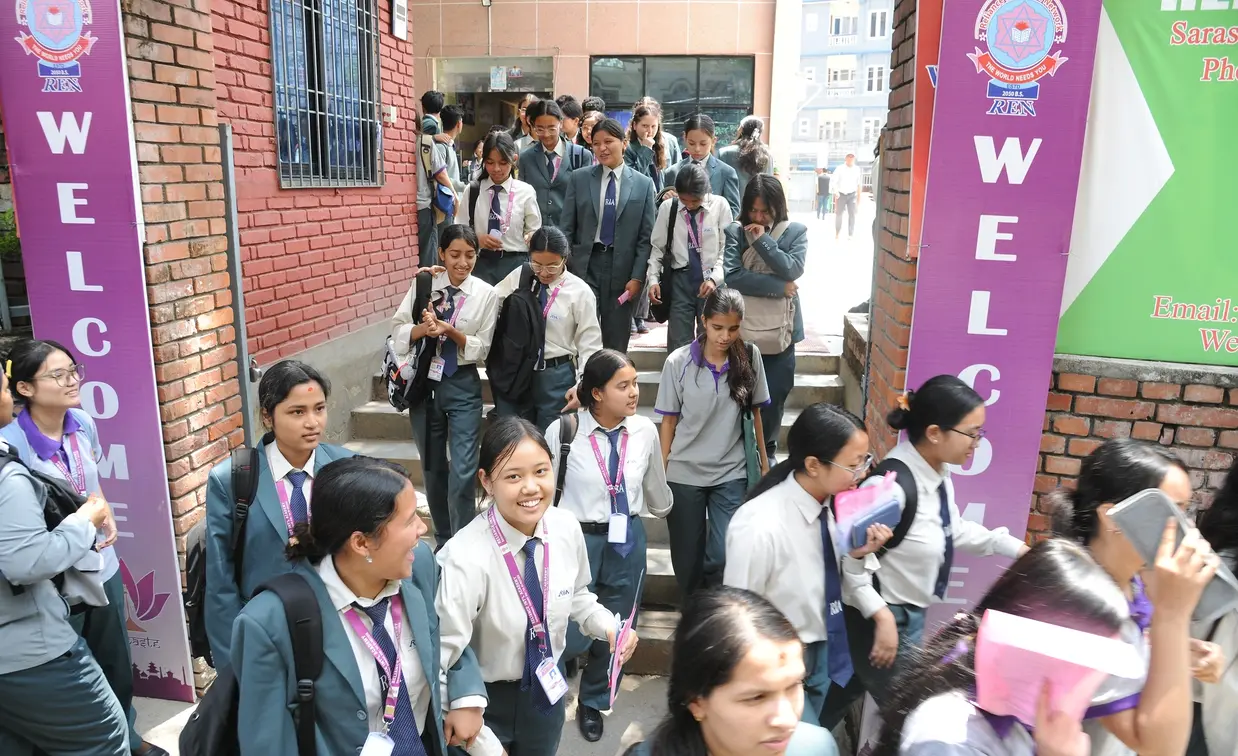 Students of RIA +2 leaving college after college ends